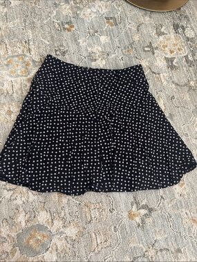 Black Floral Tiered Skater Skirt